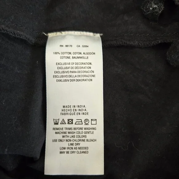 Anthropologie Marisol Off-Shoulder Embroidered Midi Dress Black/White Size US 6 - Picture 10 of 11